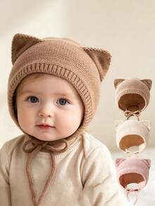 Children's Hat, Autumn/Winter, Suitable For Boys And Girls, Combines Ear Protection Hat And Scarf, Cute And Super Adorable, Baby Ear Protection Hat. - Multicolor - View 1
