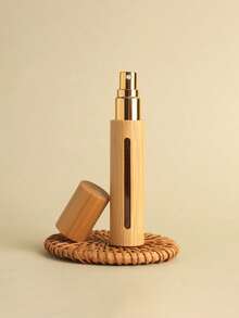1/2pcs Customized Bamboo Wood 10ml Glass Spray Bottle Perfume Bottle Essential Oil Dispenser Bottle Natural Bamboo Wood Perfume Dispenser Bottle, Holiday Gift - 10ml - View 5