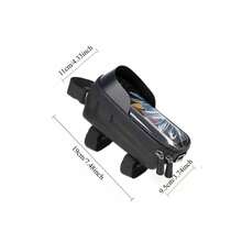 Bicycle Front Frame Bag Strap Tube Bag, Mountain Bike Front Frame Bag, Cycling Seat Front Frame Phone Storage Bag - Black - View 2
