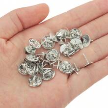 30pcs/45pcs DIY Brooch Base Pin Backing Accessories Set With Butterfly Clasp, Pin Back, Suitable For Badge Back Replacement, Butterfly Tie Clip, Decorative Buckle, Hat Clothing Pin, Handmade Brooch Badge Clasp, Back Clasp, Brooch Base And Other Jewelry Making Accessories - Butterfly Clasp & Spiky Pin - View 4