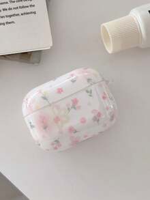 Pink Ditsy Floral Pattern 4 Earphone Protective Case New Pro 3 Protective Cover Pro 3rd Generation Earphone Case 2nd 3rd Generation Noise Cancelling Version 3rd 4th Generation Korean Style Cute - Baby Pink - View 8