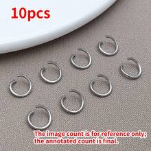 10Pcs 3/4/5/6/7/8mm Stainless Steel Gold Open Ring Round Jump Rings Circle Ring DIY Necklace Earrings Jewelry Making Supplies Accessories - Multicolor - View 16
