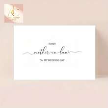 2pcs,His Refined Two-Pack Wedding Greeting Card Set With Stylish Script Lettering Dedicated To Mother-In-Law And Father-In-Law, Thick Blank Interior Paper For Writing Sincere Appreciation Words, - One Size Fits All - View 11