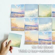 Random 50/200pcs 7.62X7.62cm Sticker Set, Cartoon Forest Mushroom Sticky Notes, High Adhesion, Reusable Removable Stickers, Suitable For Journals, Planners, Office, School, Home, Large Quantity Cute Stationery Gifts - one-size - View 3