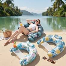 Kursi Santai Kolam Renang Tiup Premium, Pelampung PVC Tahan Lama untuk Dewasa, Dengan 2 Tempat Gelas Pengaman dan Desain Ergonomis Anti Bocor, Cocok untuk Kolam Renang, Danau, dan Penggunaan Musim Panas - MultiWarna - View 5