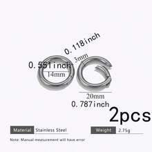 2 piezas de anillos de resorte de acero inoxidable 304 dorado y plateado, ganchos de mosquetón con forma redonda y de corazón para hacer joyas DIY - hebilla de resorte - Ver 14