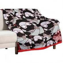 BNHA! Twice Yeeted Throw Blanket Sofa Quilt Plaid Winter Beds Hairy Blankets - Black - View 8