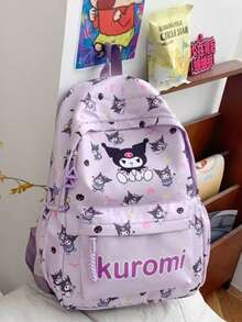 SANRIO New Cute Cartoon Hello Kitty Backpack, Large Capacity Lightweight Casual Travel Backpack, Suitable For Students Daily And Outdoor Use - A - View 2