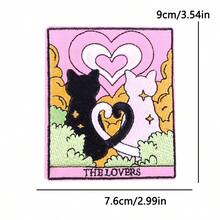 3Pcs Romantic Lover Iron On Patches,Cartoon Animals Embroidered Appliques For Cute Aesthetic Jeans Jackets Backpack Sweet Valentine DIY Clothing Decoration - Multicolor - View 3