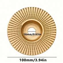 5pcs Wood Carving Disc Set Compatible With 4 Inch Angle Grinder, 3 Wood Grinding Discs + 2 Angle Grinder Backing Pads, Tool Accessories - 5 Pieces [Includes 3 Grinding Discs/2 Pressure Plates] - View 7
