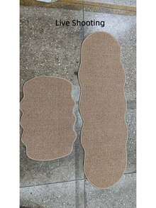 1pc Asymmetric Shaped Faux Sisal Rug, Long Asymmetric Shaped Rug, Room Decor, Home Supplies, Indoor Doormat, Living Room Rug, Kitchen Mat, Bedroom Rug, Bathroom Mat, Home Decor, Bedroom Decor, Bathroom Decor, Wear-Resistant, Noise-Reducing, Skin-Friendly Soft, Easy To Clean - Brown - View 11
