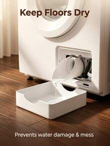 2pcs Universal Washing Machine Water Tray With Guide Plate, 2pcs Front-Opening Washing Machine Drain Overflow Tray, Leak-Proof Water Collection Box, Can Be Used For Washing Machine Outlet Water Storage, Effectively Prevent Laundry Room Floor Overflow, Suitable For Bathroom, Home, Travel, Bathroom Accessories, Cleaning Supplies, Halloween, Christmas, Graduation Season, Housewarming Gift - Multicolor - View 3