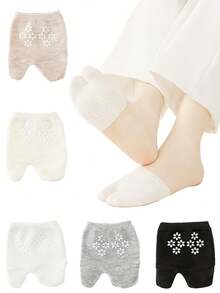 1 Pair New Style All-Season Thin Split Toe Half Palm Socks, Invisible Lining Socks, Anti-Slip Breathable Split Toe Socks, Comfortable Invisible Breathable Summer Casual Socks, Gift For Partner/Parents - Multicolor - View 2
