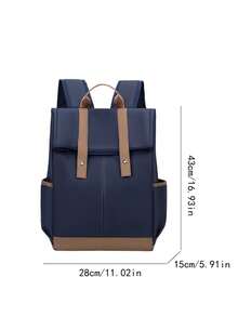 1 Pieza Mochila para Portátil de 15.6 Pulgadas con Bloques de Color Multifunción Resistente al Agua para Viajes de Negocios & Escuela para Hombres - Multicolor - Ver 4
