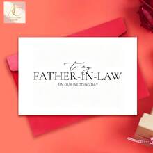2pcs,His Elegant Two Pieces Wedding Greeting Card Set Features Chic Mixed Font Wording For Mother-In-Law And Father-In-Law, Thick Blank Inner Cardstock For Writing Personal Thankful Messages - One Size Fits All - View 12