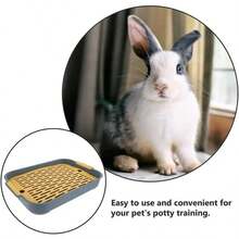 1PC Hamster Rabbit Litter Box Cage,Double Layer Hamster Bowl, Guinea Pig Litter Pan With Grid Bunny, Detachable Double Layer Hamster Bowl, Drain Tray, Training Pan Toilet Tray, Cat Litter Tray, Hamster Keep - Multicolor - View 5