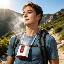 Portable Waist Fan, Waist Clip Portable Personal Motion Fan, Rechargeable Hands-Free Neck Fan, Adjustable Speed, LED Display Screen, Lightweight Design, Very Suitable For Outdoor Activities, Work Sites, Hiking, Camping, Gardening, Travel Essentials - Clip-on - View 11