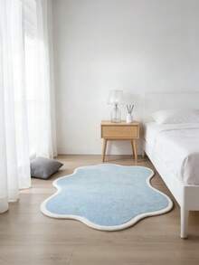 1 pieza Alfombra decorativa de estilo fresco con pétalos azules & blancos asimétricos y lindos, alfombra decorativa cálida y suave, perfecta para decoración diaria del hogar & festividades, alfombra decorativa, decoración de dormitorio, alfombra pequeña, alfombra, decoración del hogar, alfombra de sala de estar, alfombra pequeña de sala de estar, alfombra de dormitorio, decoración del hogar de sala de estar, alfombra de exterior, alfombra lavable - Multicolor - Ver 6