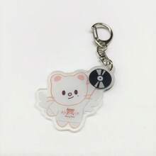 SKZOO "Dominate Seoul" Album Series, Silver CD Disc Wing Design Acrylic Keychain Pendant, Very Cute Bag Accessory - Multicolor - View 13