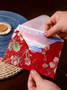Luxury Envelopes, High-End Unique, Elegant & Exquisite, Invitation Envelopes, Gold Foil Embossed Pattern, Premium Gold Foil Envelopes, Classic & Sophisticated, Perfect For Wedding Invitations, Birthday Invitations, Parties And Gifts. - Multicolor - View 8