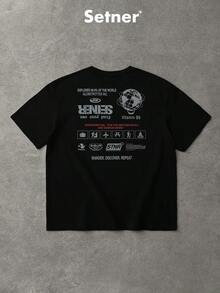 Unisex Oversized Graphic T-Shirt - 白色 - 查看 1