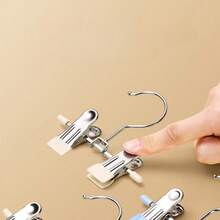 10pcs Household Double Clip Hooks Storage Clothes Hangers Laundry Clips Drying Clips, Multi-Functional Multi-Purpose Tail Clip Hooks Hanging Clips - Multicolor - View 8
