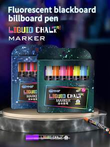 8 Colori Pennarelli a Gesso Punta Fine - Lavabili, Multi-Superficie, Penne Artistiche Vibranti Adatte per Lavagne, Vetro e Altro, Ideali per Forniture Scolastiche e la Stagione del Ritorno a Scuola - Specifiche multiple - Visualizzare 6