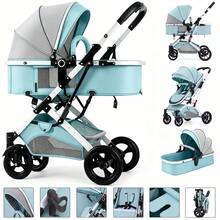 Baby Stroller With Baby Carrier, Baby Stroller With Handle - Mint Green - View 1