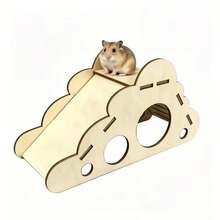 Hamster Villa Double-Layer Fenced Cage Decor Bedroom Wooden Chew-Resistant DIY Sleeping Nest - one-size - View 2