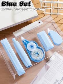 5PCS Multi-Shape Correction Tape,Smooth Gliding, Quick-Dry, For School/Office, Ergonomic & Portable, For Students/Teachers, First Day Of School - Multicolor - View 9