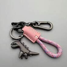 1pc Creative Dinosaur Keychain, Unisex Key Ring, Car Key Decoration, Hanging Ornament Couple Gift - Multicolor - View 6