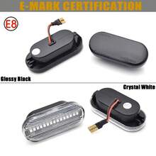 MK4 Dynamic Crystal White Side Fender Turn Signal Lights / Indicators | Dynamic LED Turn Signal Light - A - View 4
