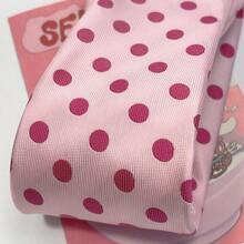 Y2K Sweet Pink Polka Dot Necktie Smooth Fabric Preppy Style JK Uniform Decorative Tie For Women Dress Outfit Accessory - Multicolor - View 7