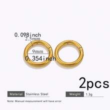2 piezas de anillos de resorte de acero inoxidable 304 dorado y plateado, ganchos de mosquetón con forma redonda y de corazón para hacer joyas DIY - hebilla de resorte - Ver 18