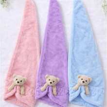 1 Microfiber Turban-Style Hair Towel For Quick-Drying Hair - Purple - View 2
