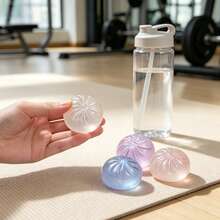4pcs Minimalist Solid Color Gradient Matte Jelly Material Streamlined Pattern Dumpling Shaped Stress Relief Balls, Suitable For Home Leisure Squeezing To Relieve Anxiety And Irritability, Focus And Sensory Soothing Toy, Ideal As Birthday Gift For Friends And Family - Multicolor - View 2