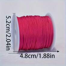 1 Gulungan Panjang Total Sekitar 787 Inci Diameter 0,031 Inci 72# Tali Kalung Kepang Buatan Tangan Bahan Kerajinan Perhiasan DIY, Tali Macaron 0,8mm Garis Giok Gelang DIY Tali Kepang Tangan Bahan Tali Halus Tali Merah Benang Merah Anyaman Manik-manik Buatan Tangan Pembuatan Perhiasan DIY Liontin - A - View 11