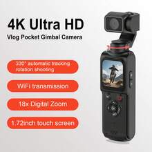 POCKET High-Definition 4K Pocket Action Camera, 330° Automatic Left-Right Tracking Rotating Video Recorder, Equipped With 1.72-Inch Touch High-Definition Display Screen, 12 Million Effective Pixels, WIFI Connection For Instant Photo Sharing, One-Click Rotating Selfie Vlog Camera, 18x Digital Focus, Supports USB Charging, Comes With Tripod, Convenient For Carrying And Use. - 查看 1