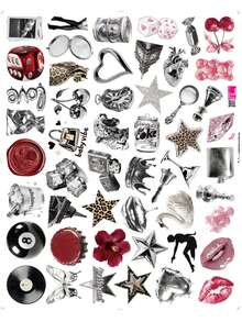 51pcs Y2K Millennium Style Sticker Set, Vintage Collage + Metallic Texture Design, Suitable For Planner Collage, Notebook, Phone Case, Laptop, Tablet Decoration, Scrapbook Supplies, Desktop Accessories, Party Supplies - Y2K - View 10