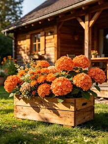 5/3/1 Stück künstliche Hortensienblumen, geeignet für Hochzeit, Brautstrauß, Wohnheim, Zuhause, Raumdekoration, Party, Wohnzimmer, Vase, Küche, Tischdekoration und Innen-/Außenbereich-Arrangement, DIY-Strauß, Fotografie-Requisiten, Herbst- und Halloween-Dekoration - Champagnerfarben - Übersicht 4