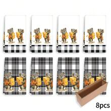 2/4/6件組老鼠圖案印花廚房毛巾，超柔軟微纖維高吸水茶巾、抹布、清潔巾、手巾，適用於烹飪、烘焙、擦拭清潔與廚房裝飾，廚房配件，日常必需品 - 彩色 - 查看 13