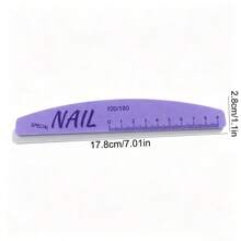 1pc Graduated Scale Sponge Nail File, Washable Durable Nail Buffer Pad For Nail Shaping And Polishing, Salon Manicure Supplies - Multicolor - View 8