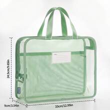 HUAJIE Tas Dokumen Genggam Jala PP Twill 3D Horizontal & Vertikal, Tas Penyimpanan Portabel Tahan Air untuk Kelas Bimbingan Belajar, Pengatur File Buku A4 Multi-Lapisan untuk Pekerjaan Rumah Sekolah Siswa - Sepotong Tunggal - View 10