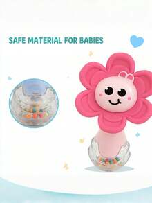 Cartoon Handheld Silicone Rattle Teething Stick, Early Educational Soothing Toy For Infants,Baby,Baby Essentials,Baby Toy,Baby Sensory,Baby Rattle,Chew Toy Sensory,Teething,Baby Toys For Girls,Silicone Toy,Baby Teether,Teething For Baby,Toys For Boy - Multicolor - View 7
