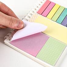 This Sticky Note And Notebook Combo Set Is Convenient To Use. The Soft And Elegant Morandi Color Is Perfect For Students. The Notebook Has An Adhesive Design And Is Stylish. It Can Be Used As A Student Message Board Or As An Office Sticky Note. Suitable For Schools, Offices, Primary And Secondary School Students (Both Boys And Girls), And Office Workers. Also A Great Gift For The Back-To-School Season. - one-size - View 10