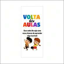 Capa de Porta Volta às Aulas Colorida 0,90x2,10 m Tema Escolar Infantil Lançamento 2026 - A5 - Visão 3