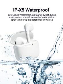 TWS Earbuds Wireless In-Ear Bluetooth Headphones White Design Built-In Microphone Clear Calls Comfortable Stem Design Compatible With All Mobile Devices Suitable For Fitness Running Daily Use - Multicolor - View 3