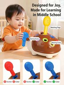 Juego Educativo de Apilamiento y Construcción de Erizo, Juguete de Aprendizaje Interactivo para Niños Pequeños que Apoya el Emparejamiento de Números, Reconocimiento de Colores y Desarrollo de Habilidades Motoras Finas, Regalo Perfecto para Niños en Cumpleaños y Día del Niño - Multicolor - Ver 10