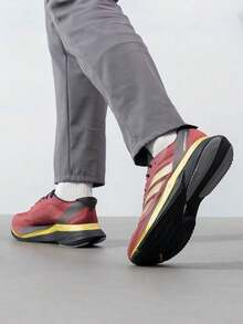 Adidas Sepatu Lari Pria dan Wanita ADIZERO BOSTON 12 CNY 2026 Musim Panas Tahun Baru Merah Sepatu Lari Balap JS1919 - Energi Merah/Emas/Hitam - View 4