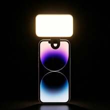 1pc Makeup Light, LED Selfie Light, Portable LED Light, Ring Light, Clip-On Light, With 3 Lighting Modes/Dual Color Temperature, Suitable For Selfie And Mirror Lighting, Compatible With Smartphone And Computer, Suitable For Makeup, Video Conference, Live Streaming, Video Call And Room Decoration - A - View 7